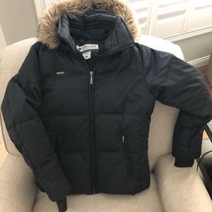 Woman’s Columbia winter coat.